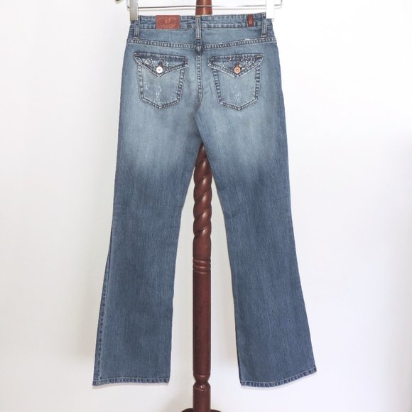 Bongo distressed/destroyed boot cut denim jeans - Picture 6 of 6